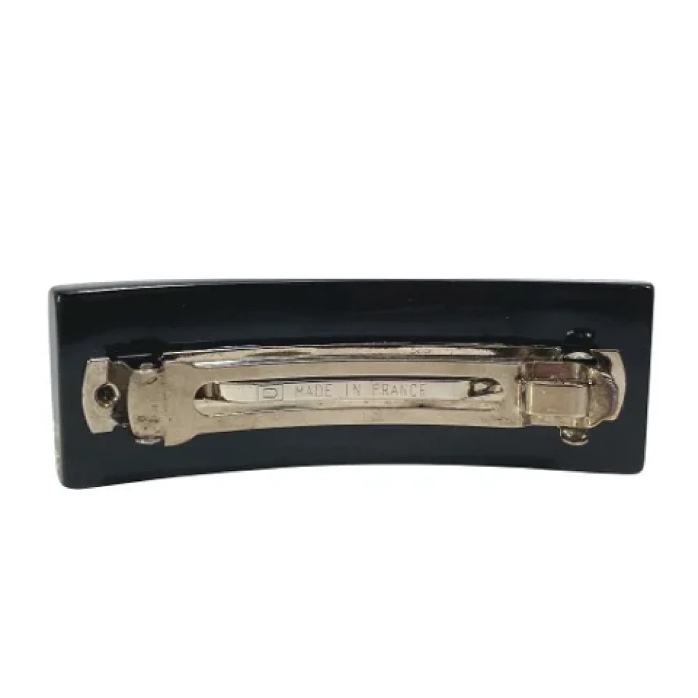 Chanel Vintage Pre-owned Plastic hair-accessories Black Dames