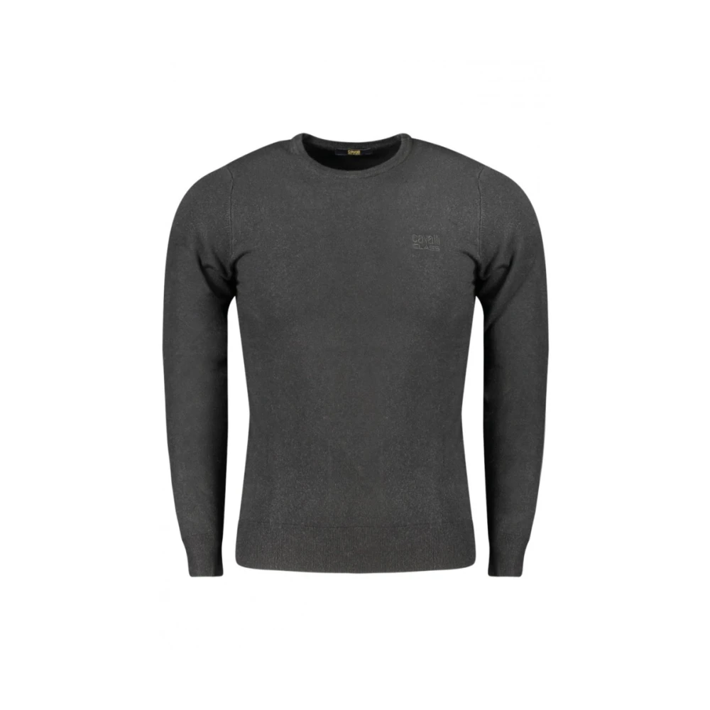 Cavalli Class Fine Knit Crewneck - Male - Round-Neck Knitwear - Black - 2XL - Knitwear