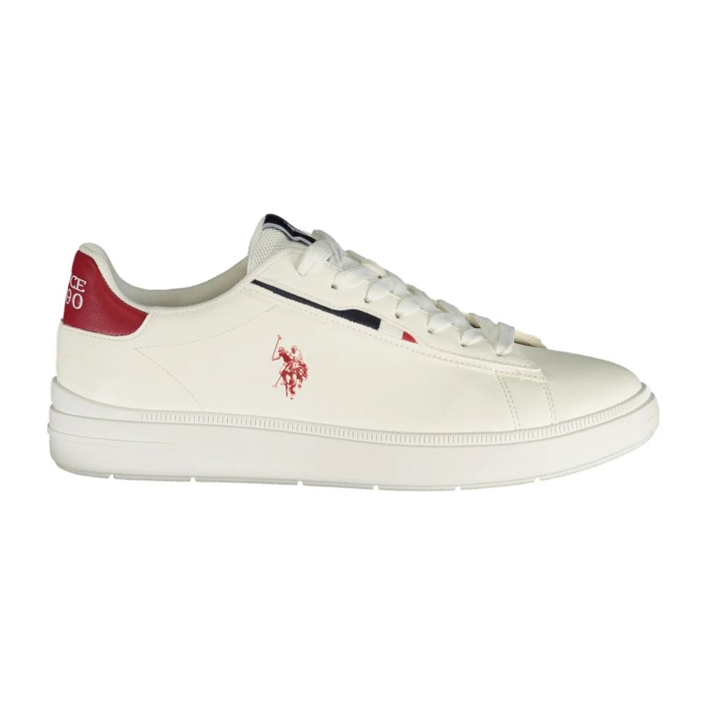 U.s. Polo Assn. Men's White Sneakers, 9 Uk, Shoes