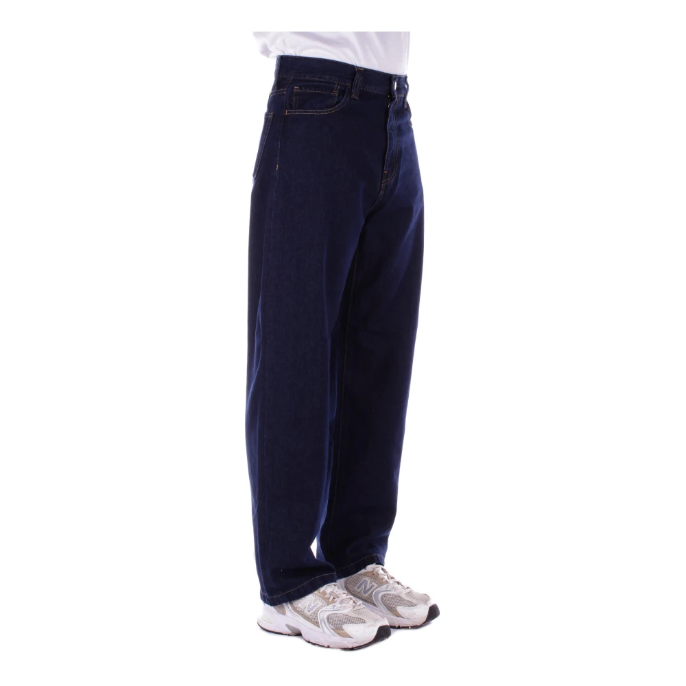 Carhartt WIP Logo Jeans met rits en knoop Black Heren