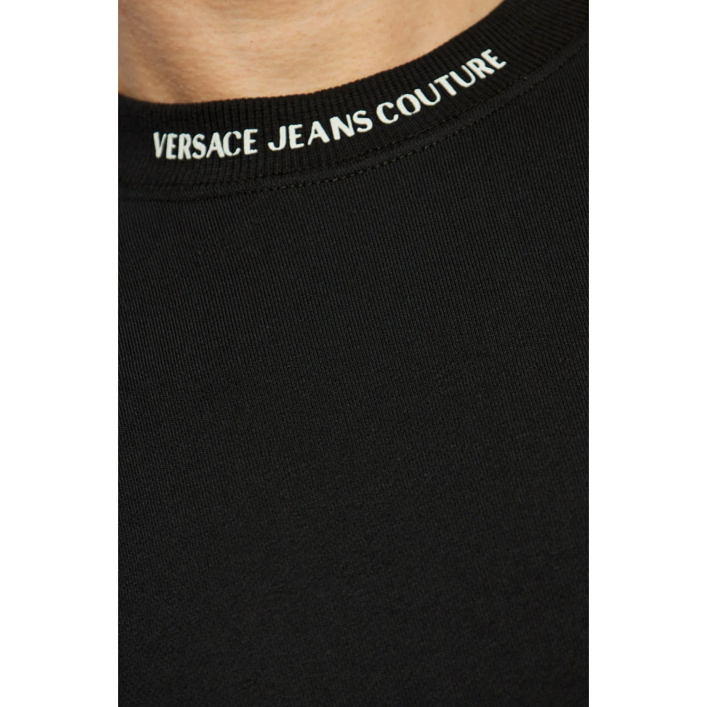 Versace Jeans Couture Sweatshirt met bedrukt logo Black Heren