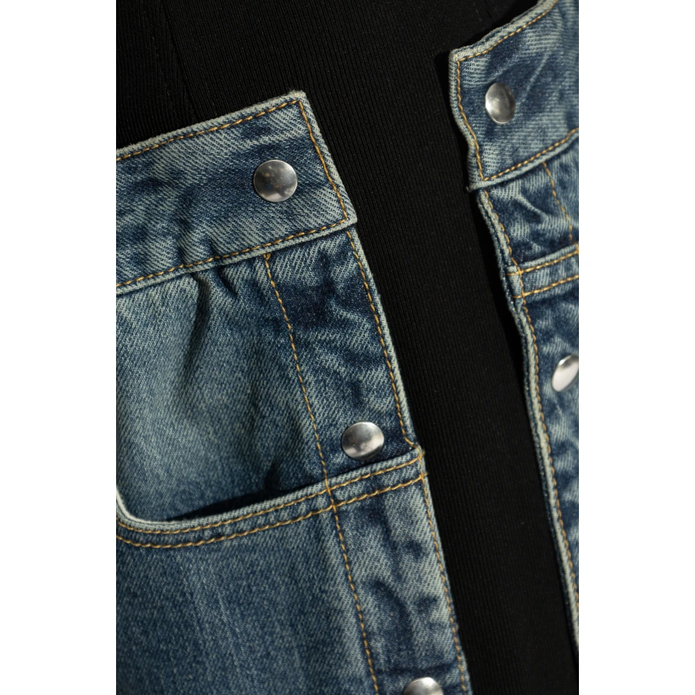 Alaïa Jeans met afneembare zijstrepen Blue Dames