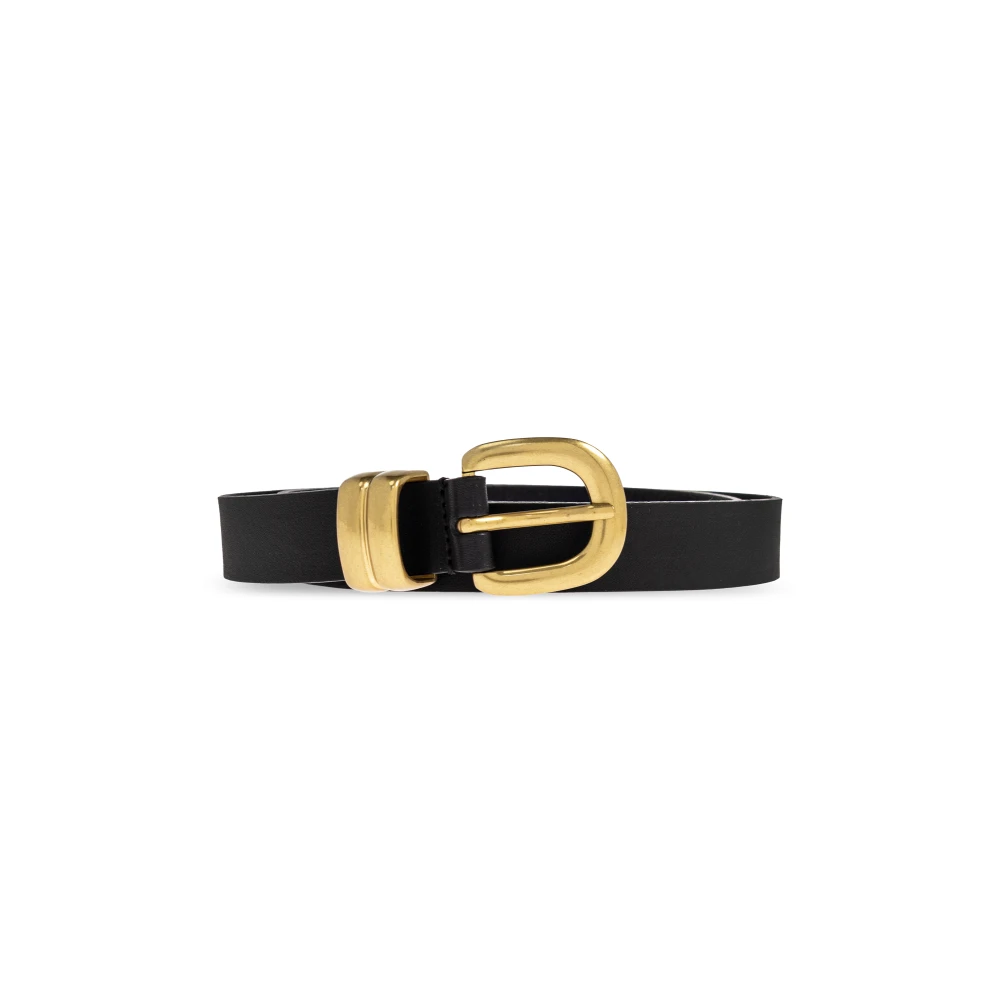 By Malene Birger Black Zoilo Leather Belt - Female - Belts - One Size - Accessories