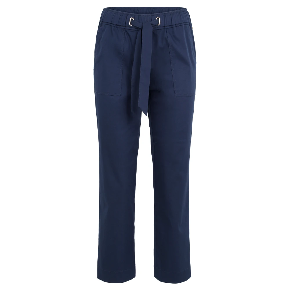 Betty & Co Casual broek met elastische tailleband Blue Dames