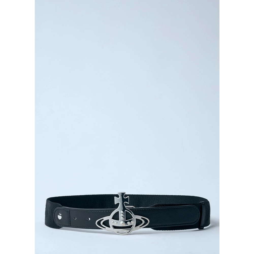 Vivienne Westwood Geborduurde Webbing Riem Black Heren