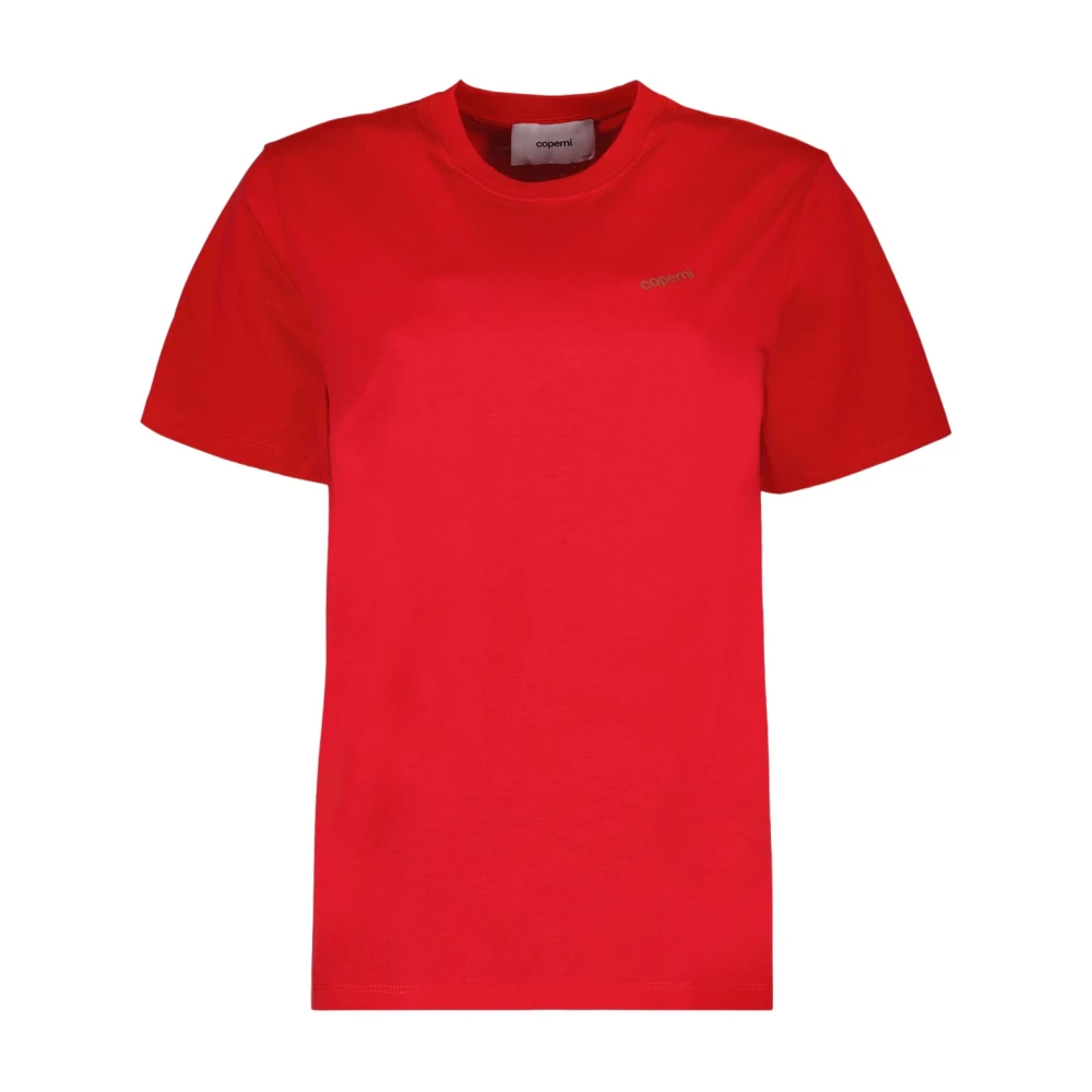 Coperni Logo Print T-shirt Red Dames