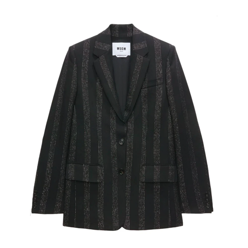 Msgm - Jackets > Blazers - Black - Msgm - Modalova