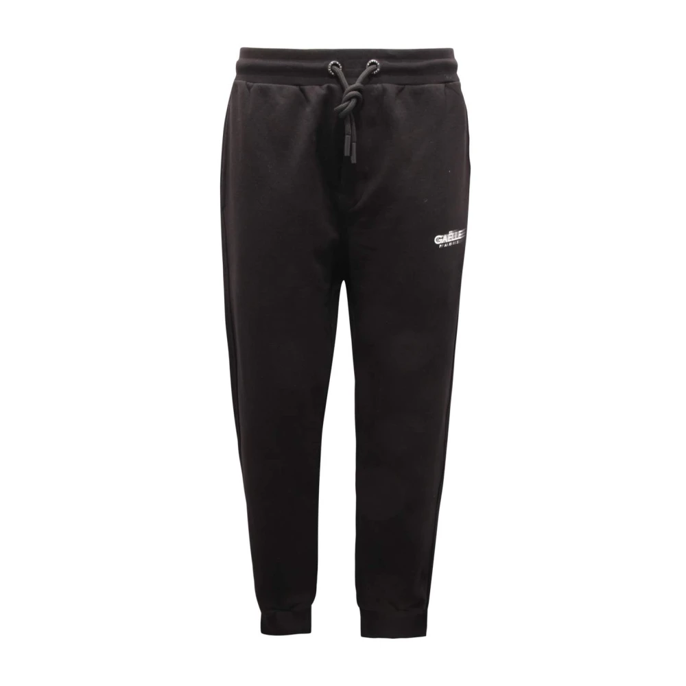 Gaëlle Paris Black Sweatpants, Male, 2XL, Italian Joggers Gbu01208