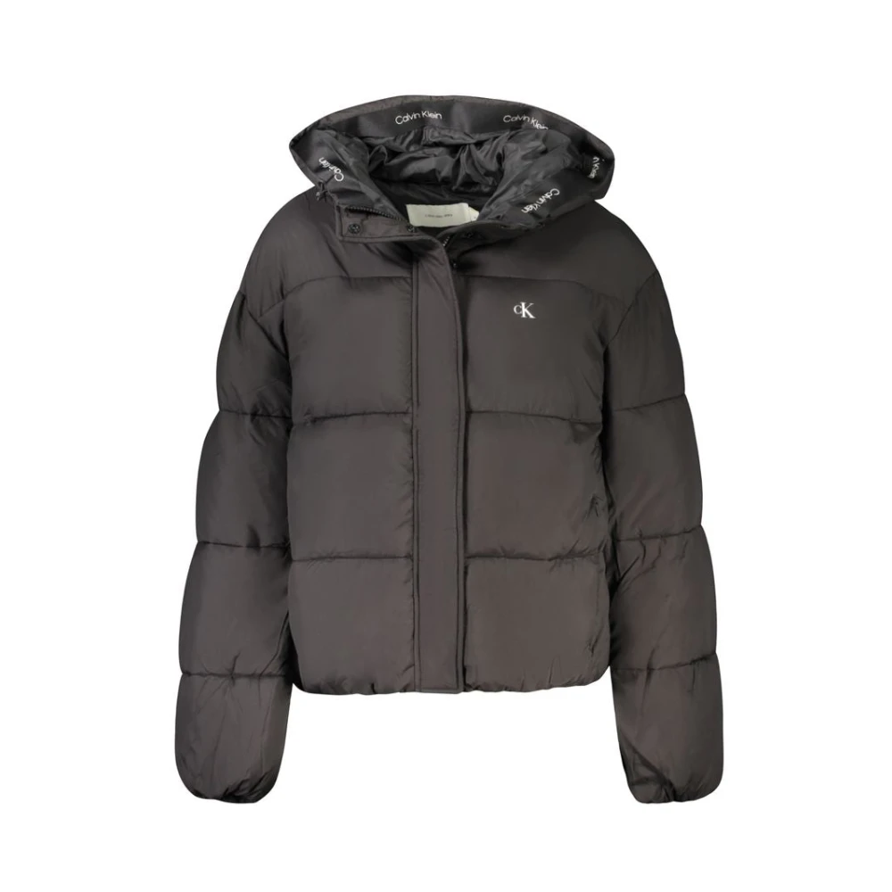 Calvin Klein Zwarte Polyester Jas & Mantel Black Dames
