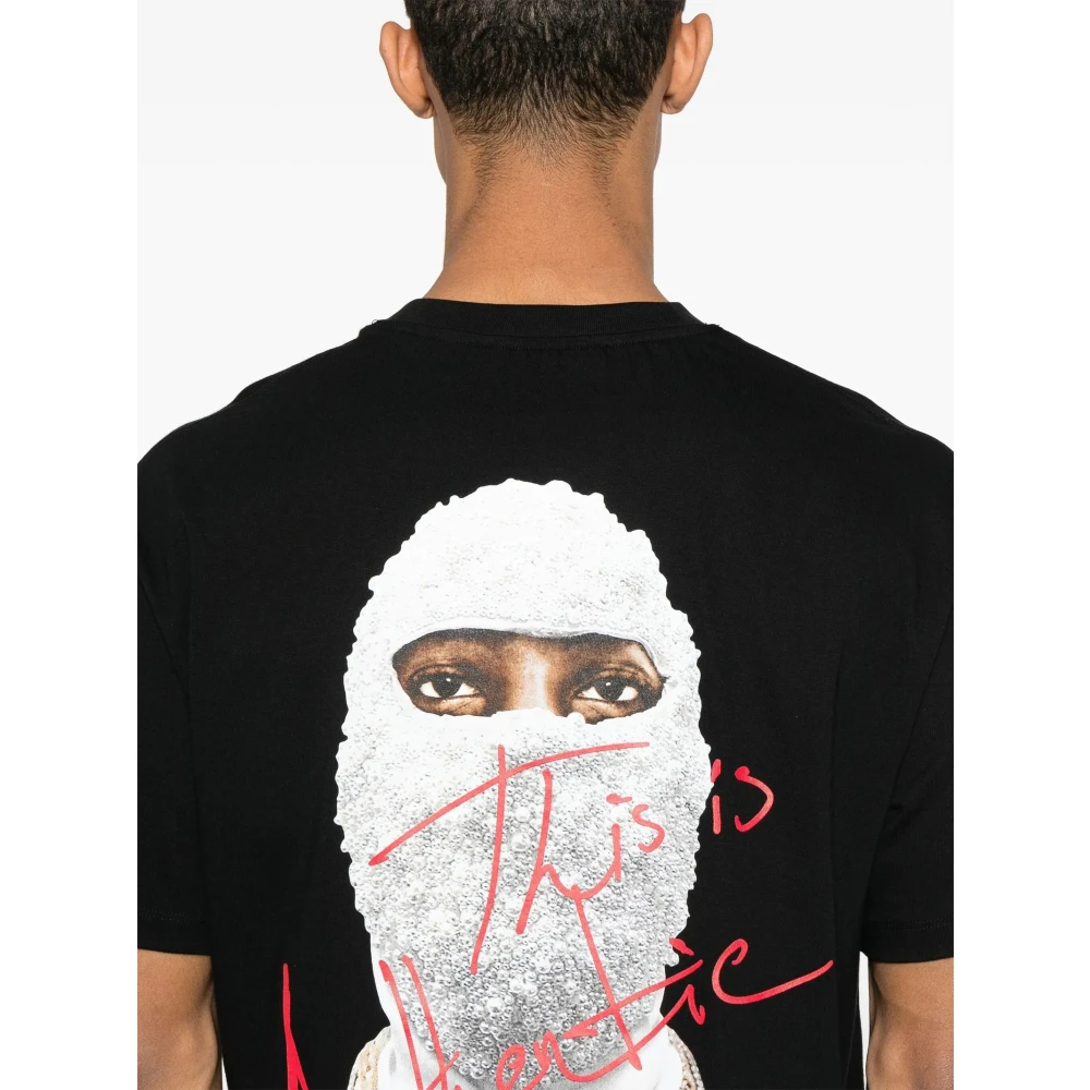 IH NOM UH NIT Zwart Logo Print Katoenen T-shirt Black Heren