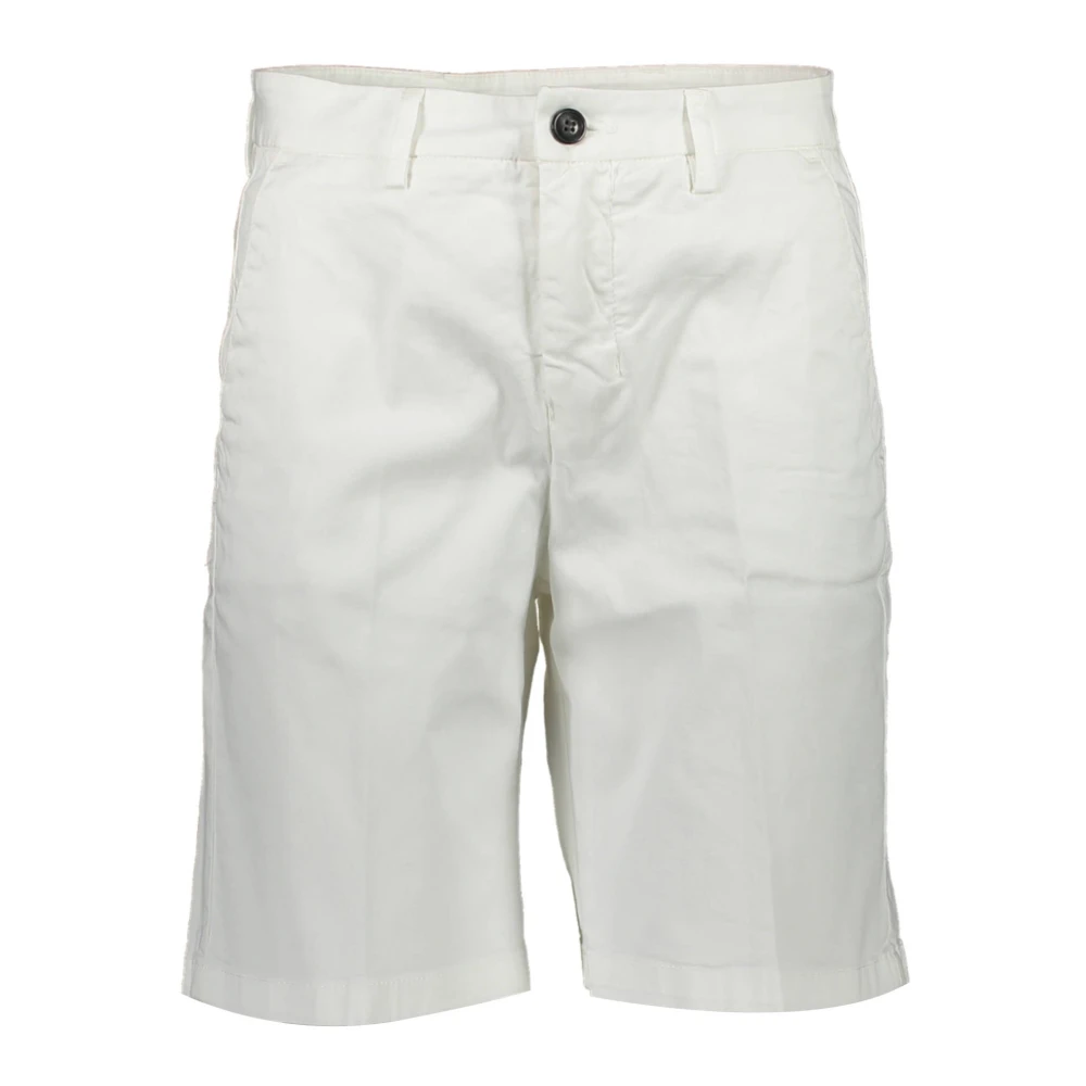 North Sails Witte Bermuda Shorts Slim Fit Logo White Heren