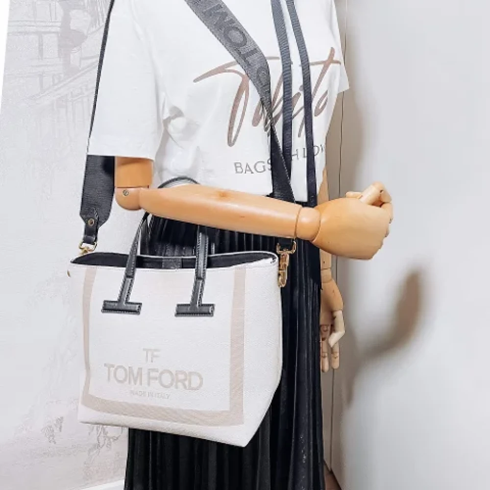 Tom Ford Pre-owned Canvas totes Beige Dames