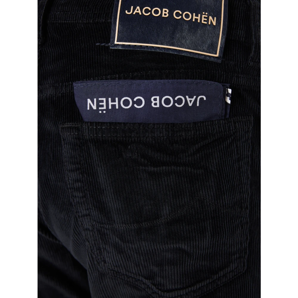Jacob Cohën Ribfluwelen broek met binnendetails Blue Heren