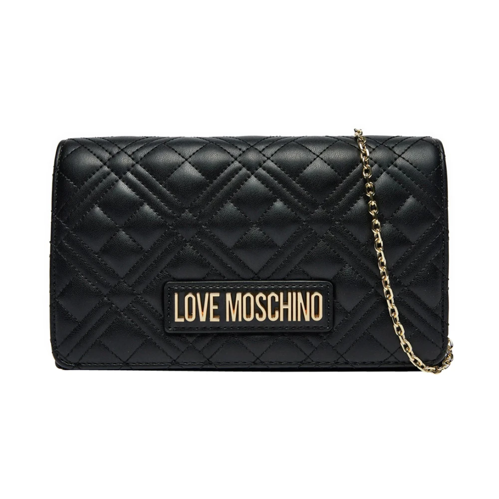 Love Moschino Gewatteerde Ketting Logo Schoudertas Black Dames