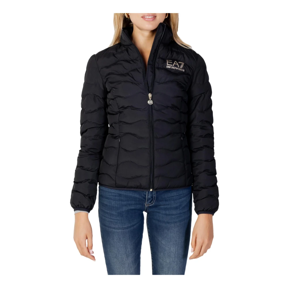 Emporio Armani Ea7 Black Turtleneck Zip Jacket Women - Female - Winter Jackets - S - Jackets