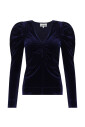 haut-en-velours-bleu-avec-col-en-v