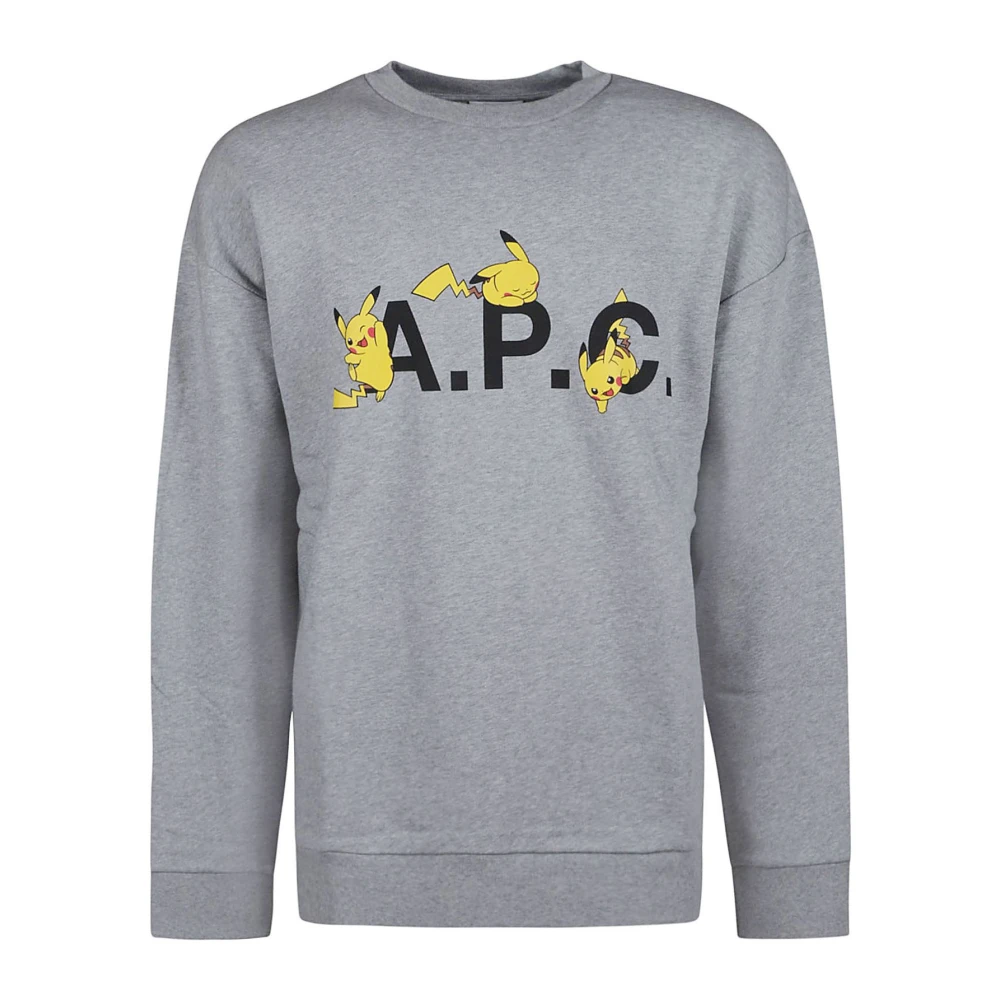 A.p.c. Pokémon Logo Katoenen Sweatshirt Gray Heren