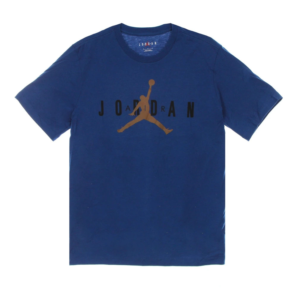 Jordan Air Wordmark Heren T-shirt Blauw Zwart Brons Blue Heren