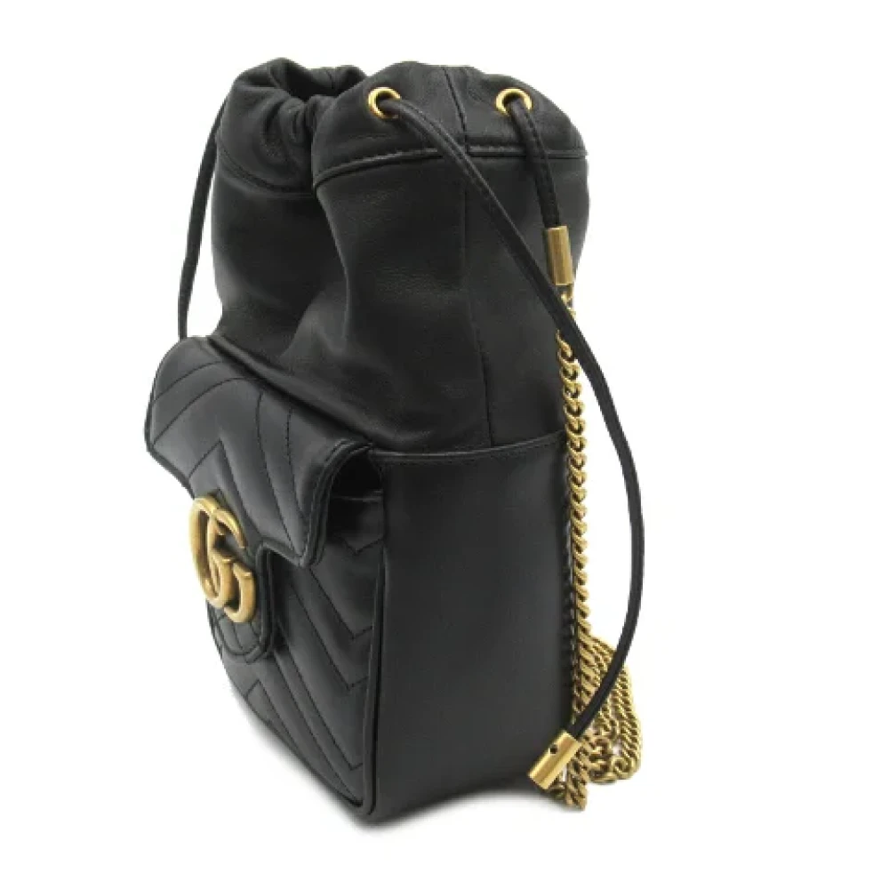Gucci Vintage Pre-owned Leather crossbody-bags Black Dames