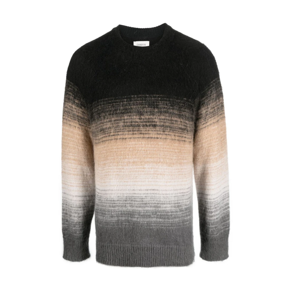 Laneus Men's Multicolor Stylish Jumper - Round-Neck Knitwear - L - Knitwear