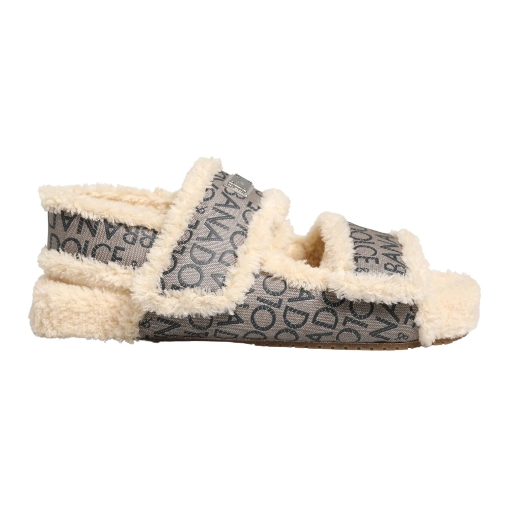 Dolce & Gabbana Men's Beige Flats Sandals - Slippers - 10 Uk - Shoes