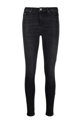 Skinny Denim Logo Pants