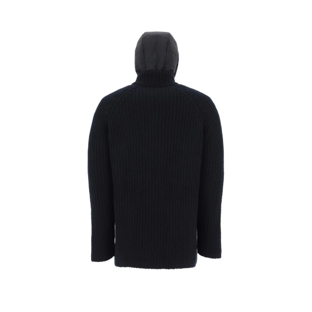 Herno Fleecejas met afneembare voering en capuchon Black Heren