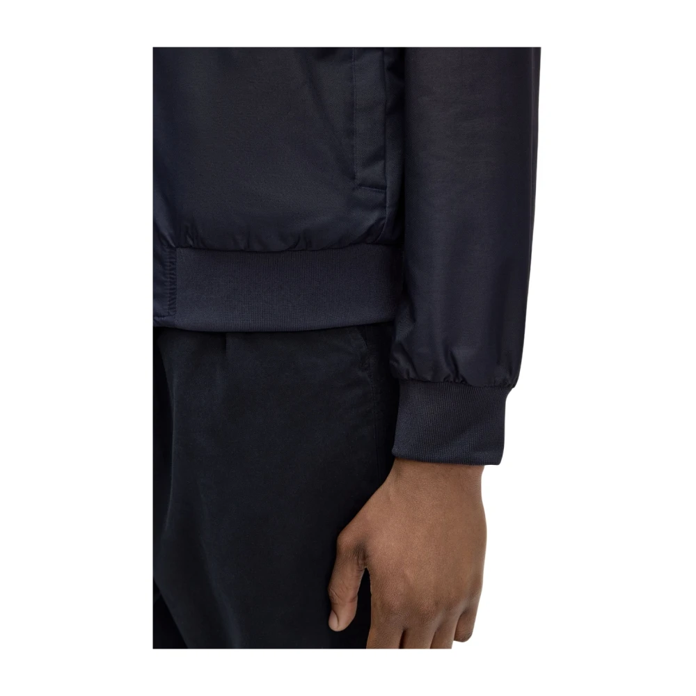 Fred Perry Blauwe Sportieve Nylon Jas Brentham Stijl Blue Heren