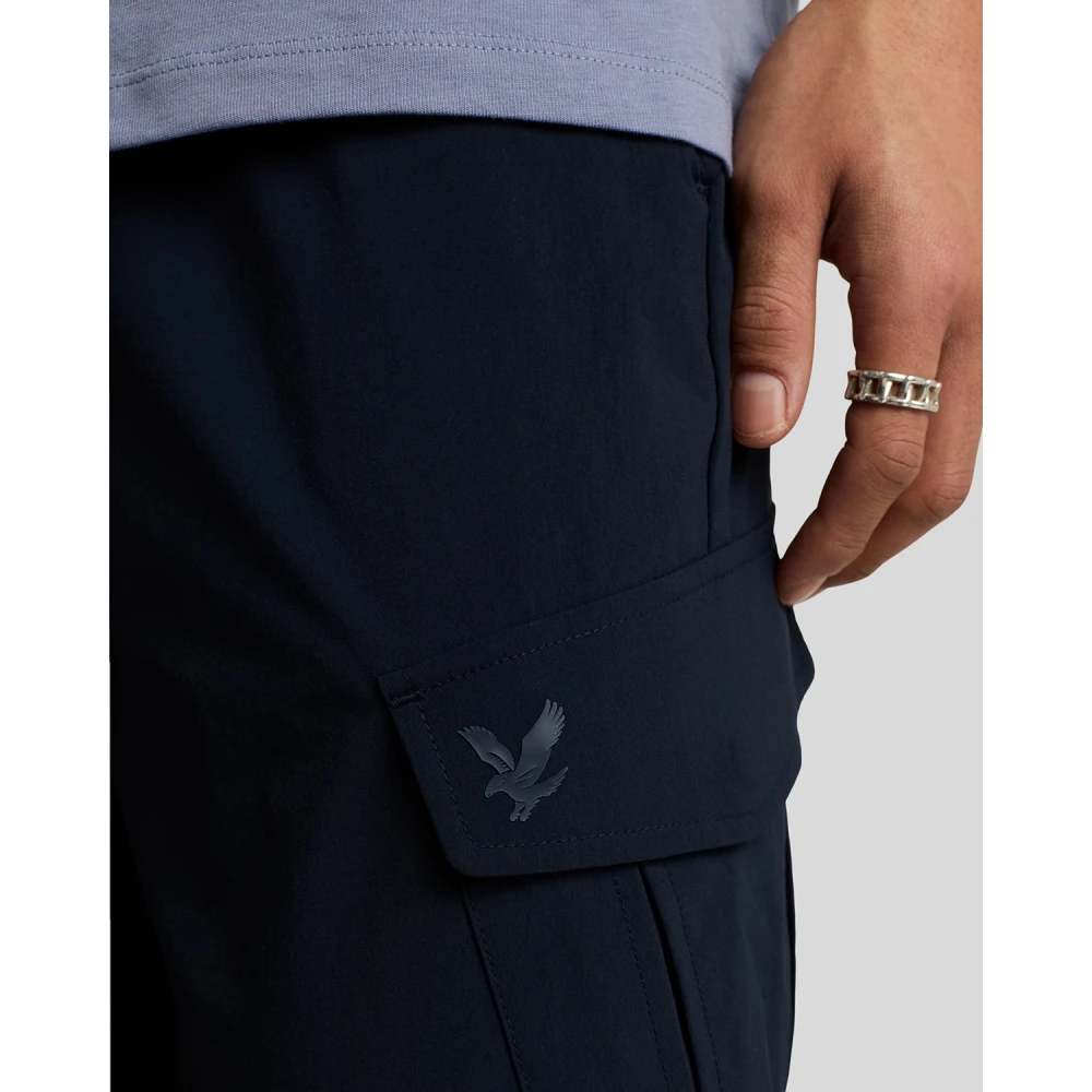 Lyle & Scott Broek Nylon Cargo Broek Blue Heren
