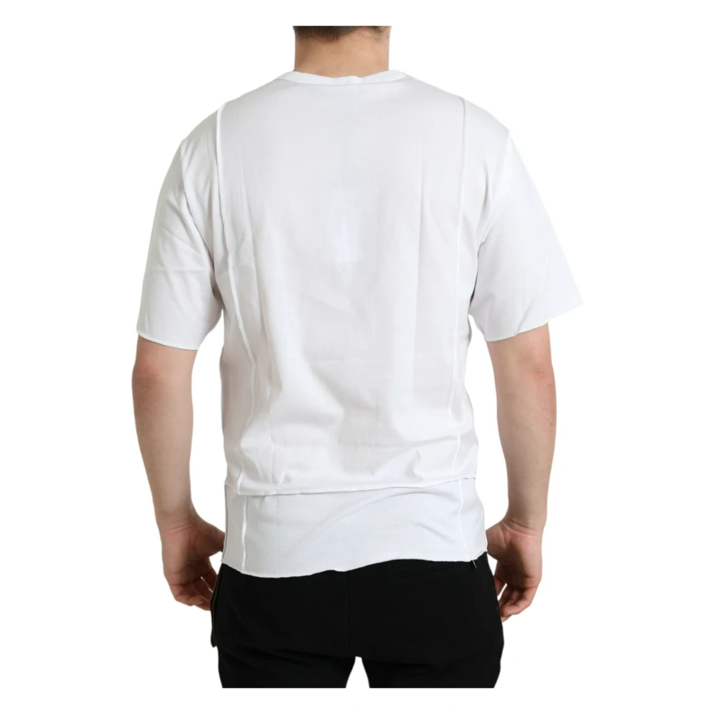 Dolce & Gabbana Wit Logo Crew Neck T-shirt White Heren