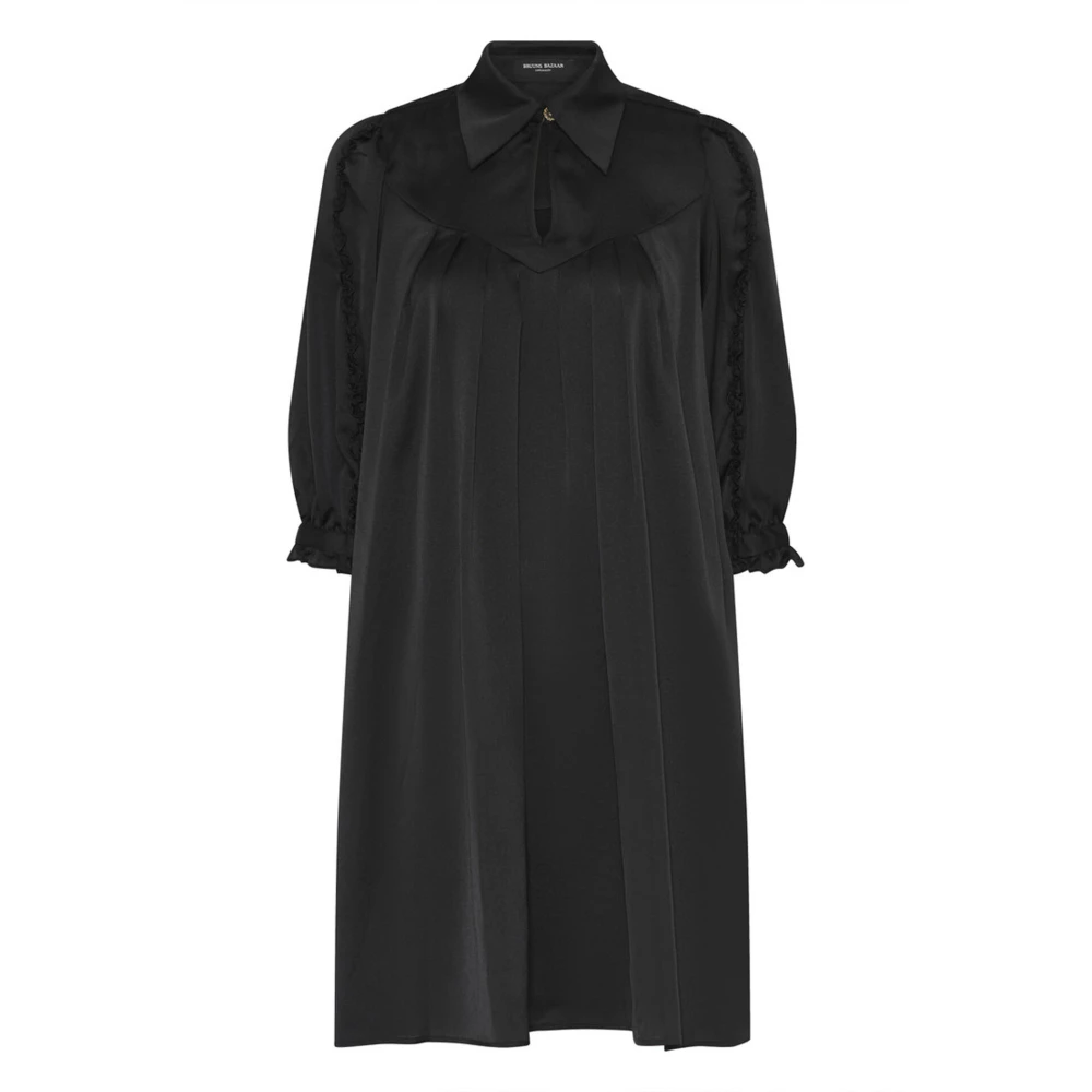 Bruuns Bazaar Zwarte Shirtjurk Black Dames