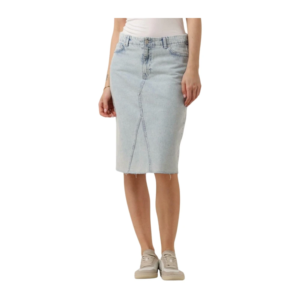 Envii Blauwe Midi Rok Blue Dames