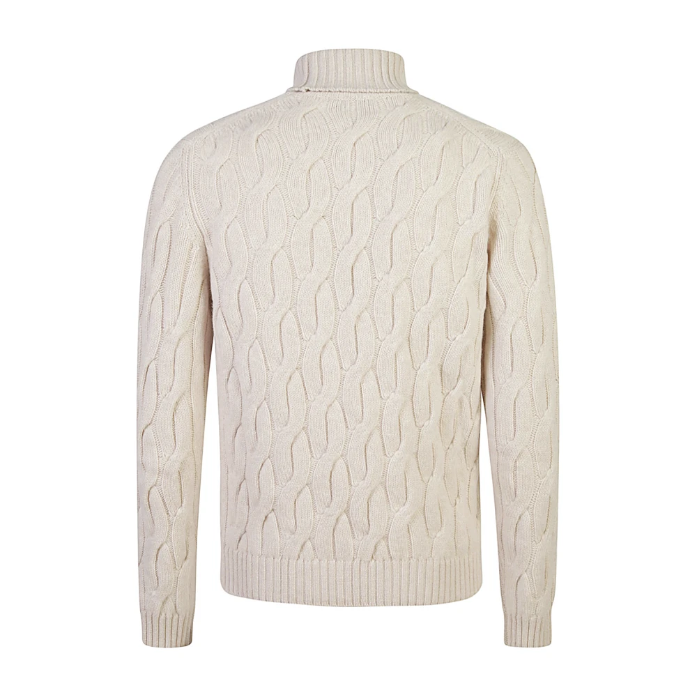 Zanone Crème Kabelgebreide Coltrui Beige Heren