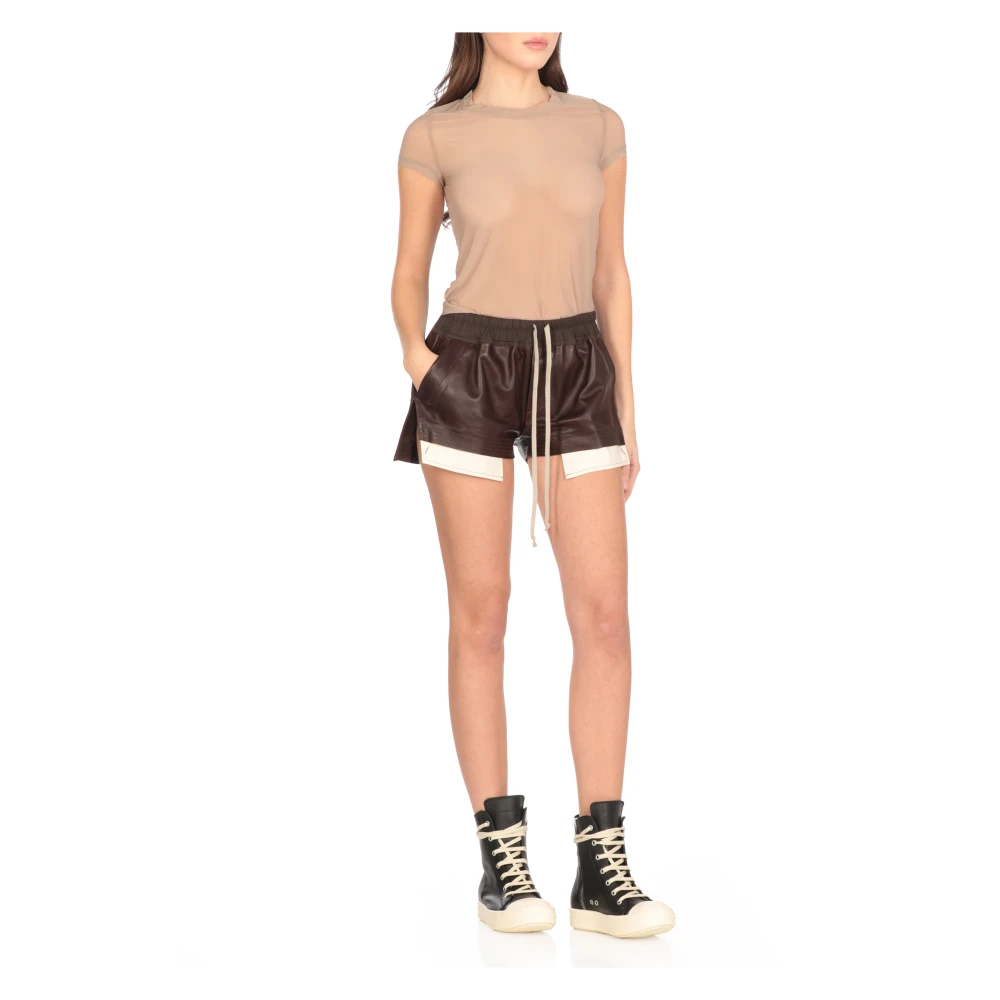 Rick Owens T-shirt met ronde hals Pink Dames