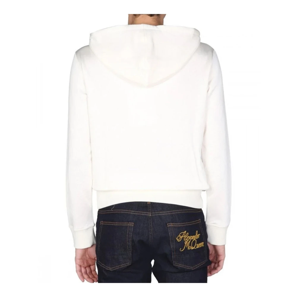 alexander mcqueen Logo Hoodie Sweatshirt met Grafische Print White Heren