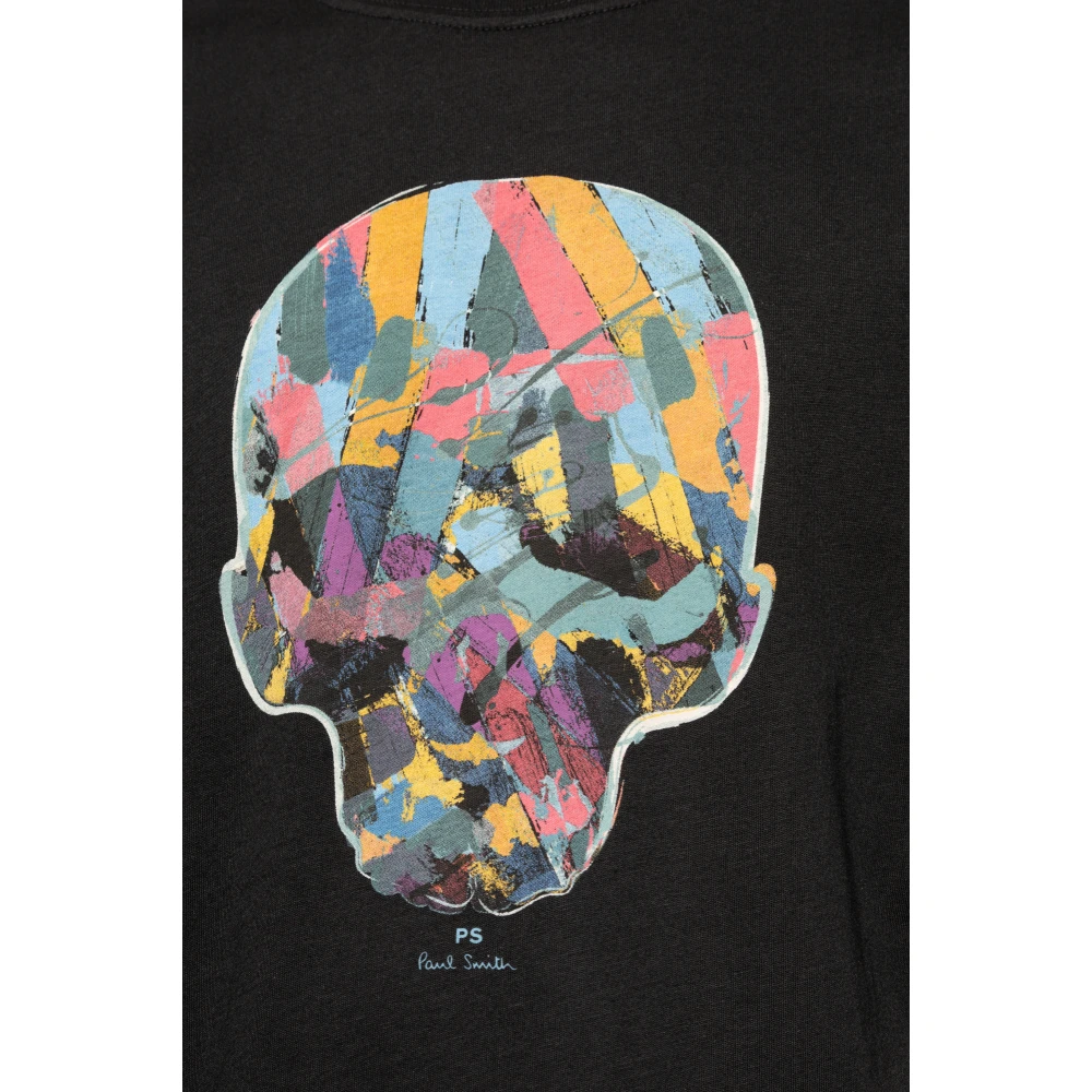 PS By Paul Smith Bedrukt T-shirt Black Heren