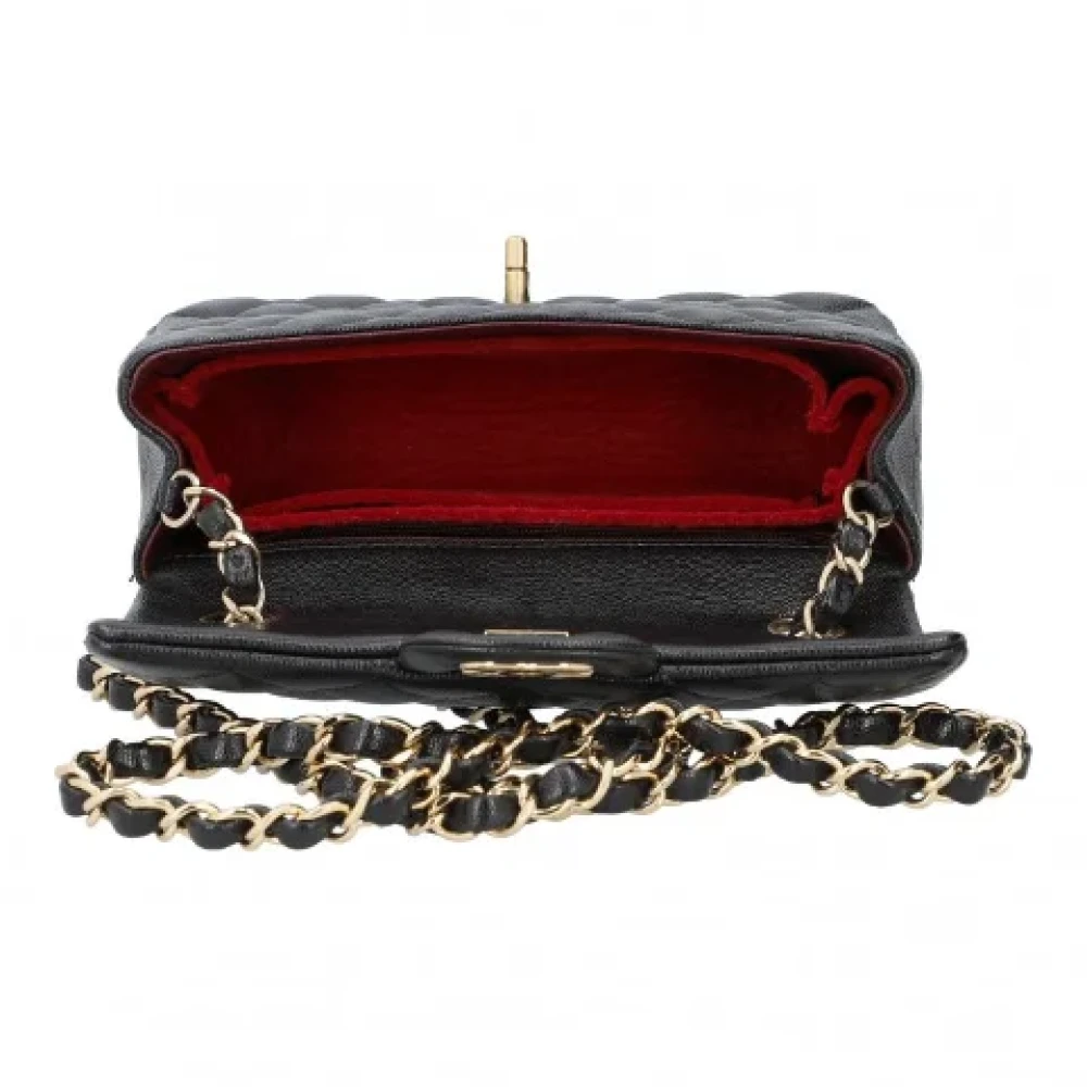 Chanel Vintage Pre-owned Leather crossbody-bags Black Dames