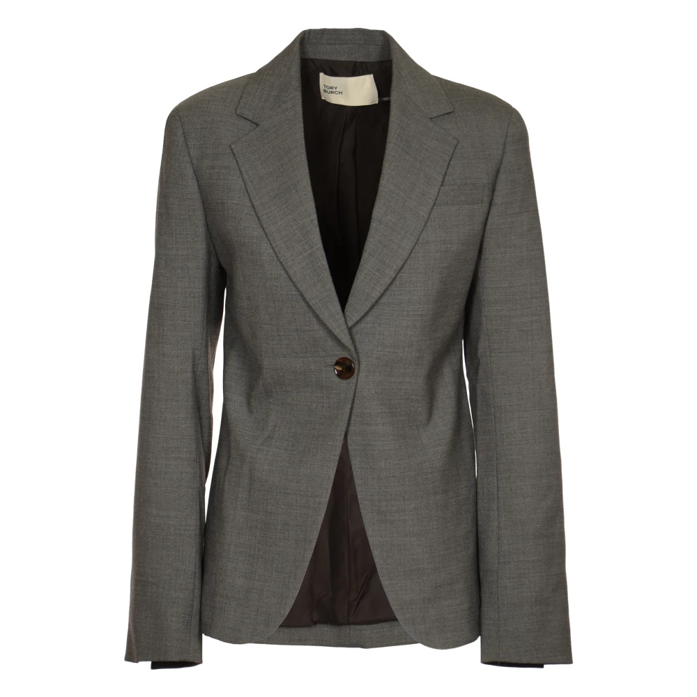 TORY BURCH Flannel Blazer Jassen Gray Dames