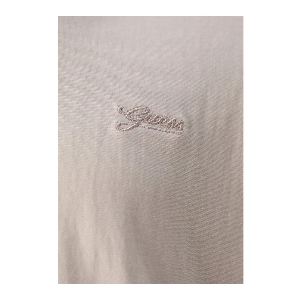 Guess Lichtgewicht 100% katoenen polo Rozen Beige Heren