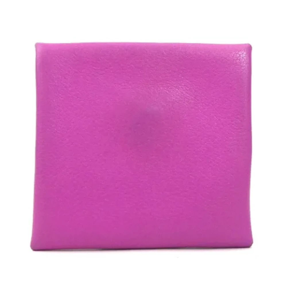 Hermès Vintage Pre-owned Leather wallets Purple Dames