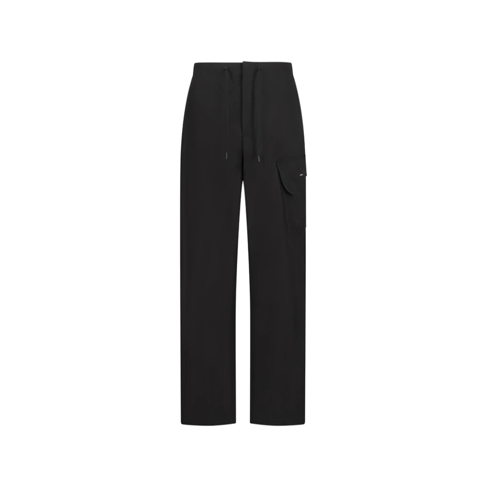 Dior Black Cargo Trousers With Saddle Pocket - Male - Straight Trousers - S - Trousers