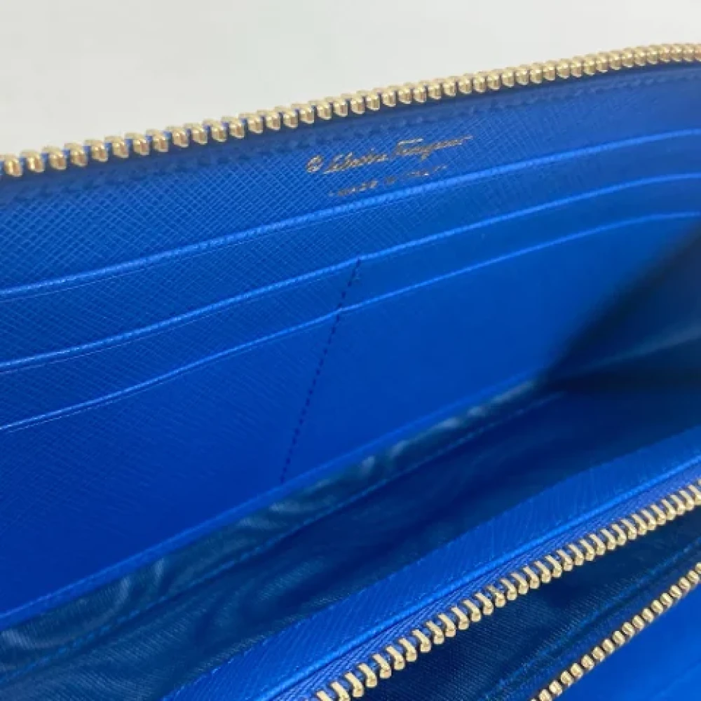 Salvatore Ferragamo Pre-owned Leather wallets Blue Dames