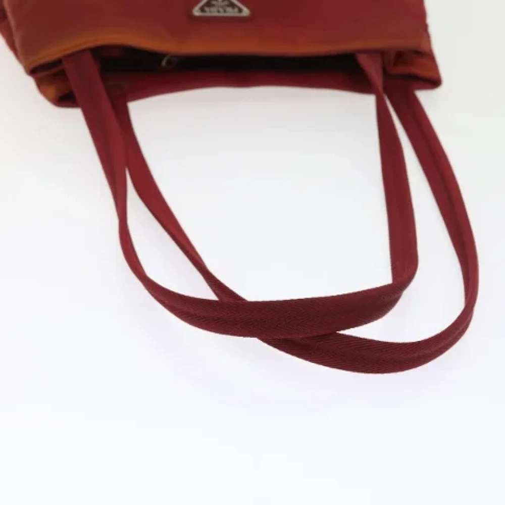 Prada Vintage Pre-owned Nylon handbags Red Dames