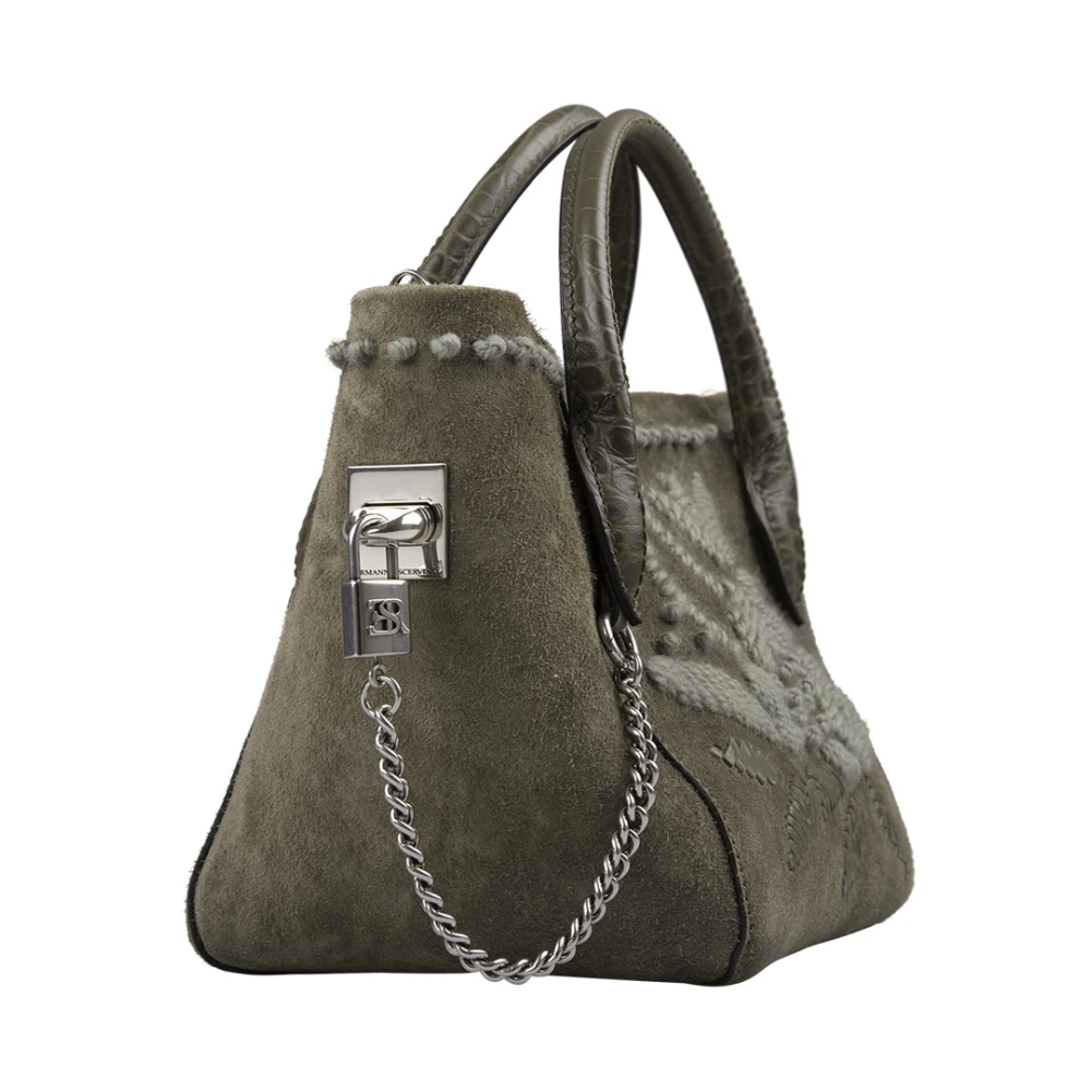 Ermanno Scervino Groene Margot Tas met Krokodillenprint Green Dames