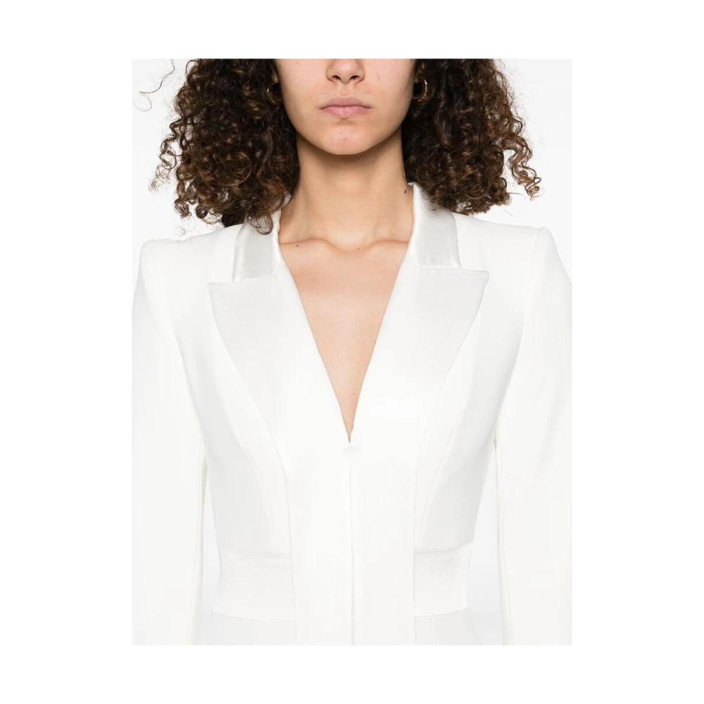 Elisabetta Franchi Witte Korte Jurk met Sjaal White Dames