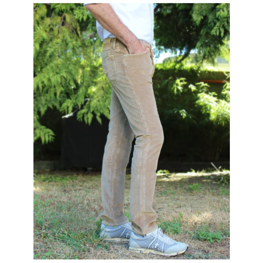 Jacob Cohën Ribfluwelen broek Beige Heren