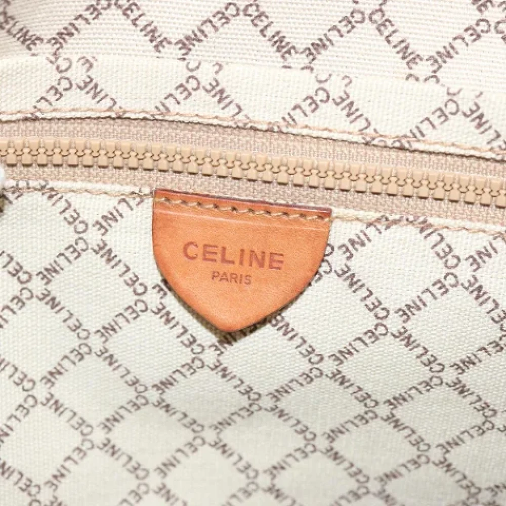Celine Vintage Pre-owned Canvas clutches Beige Dames