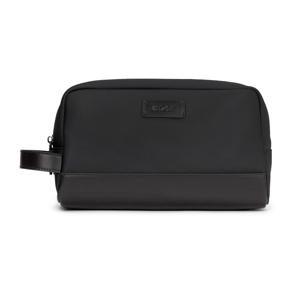 Kazar Zwarte tweevaks cosmetische tas Black Heren