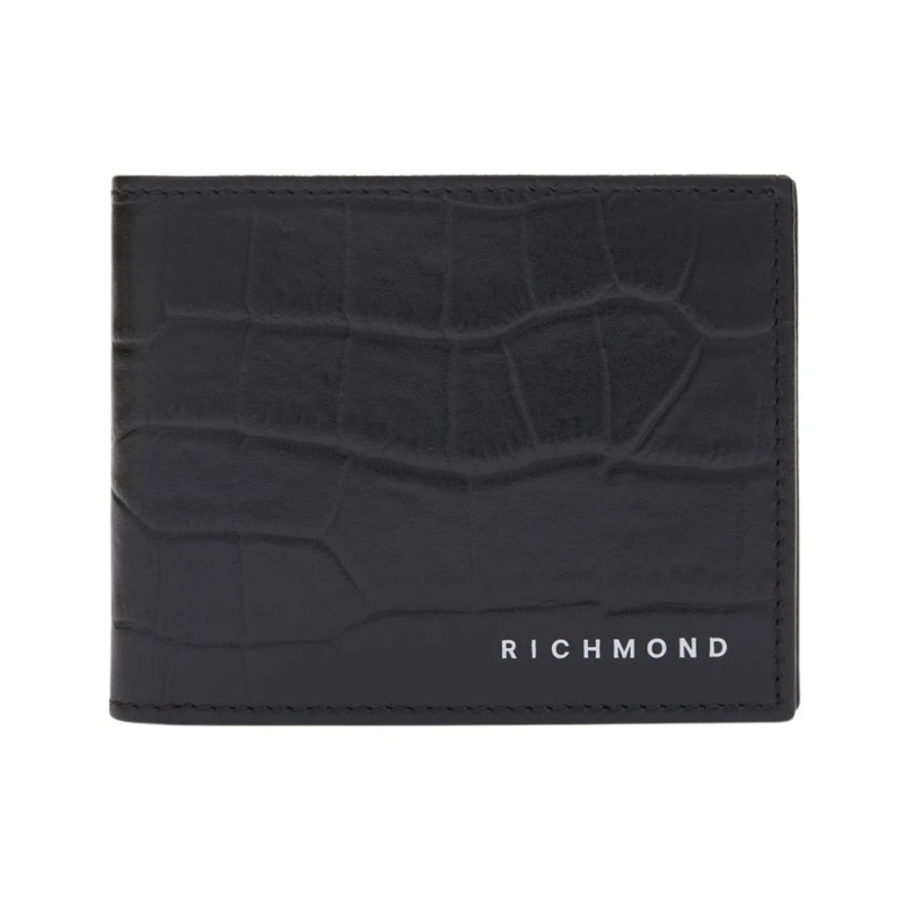 John Richmond Portemonnee met logo Black Heren