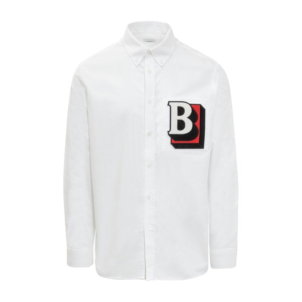 Chemise en coton avec d tails brod s Burberry Homme Miinto